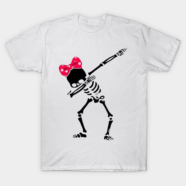 Dabbing skeleton girl, Dabbing skeleton, Dab T-Shirt by Sapfo